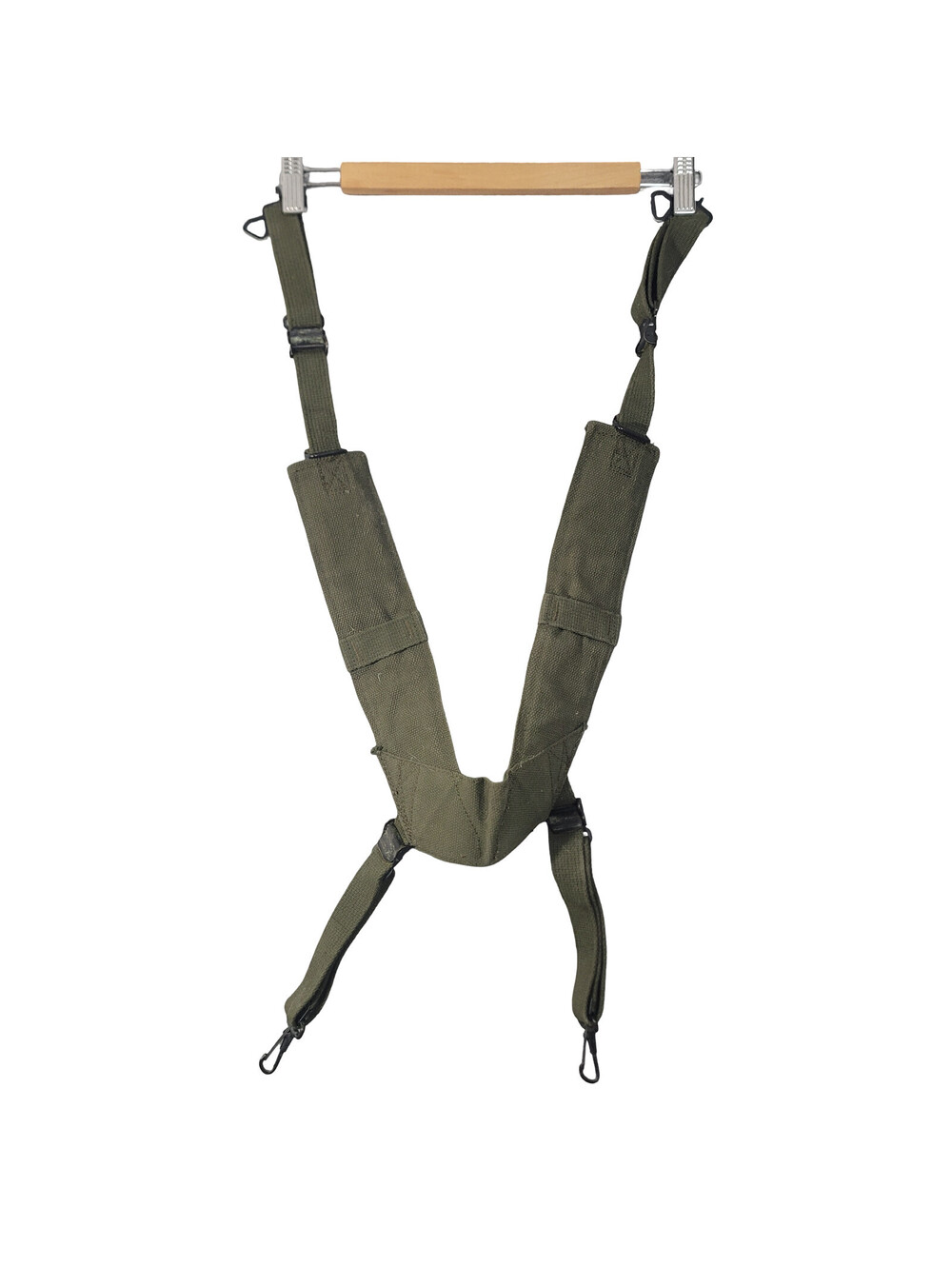 Vintage US Army Military Suspenders  Olive  NSN 8465-577-4923